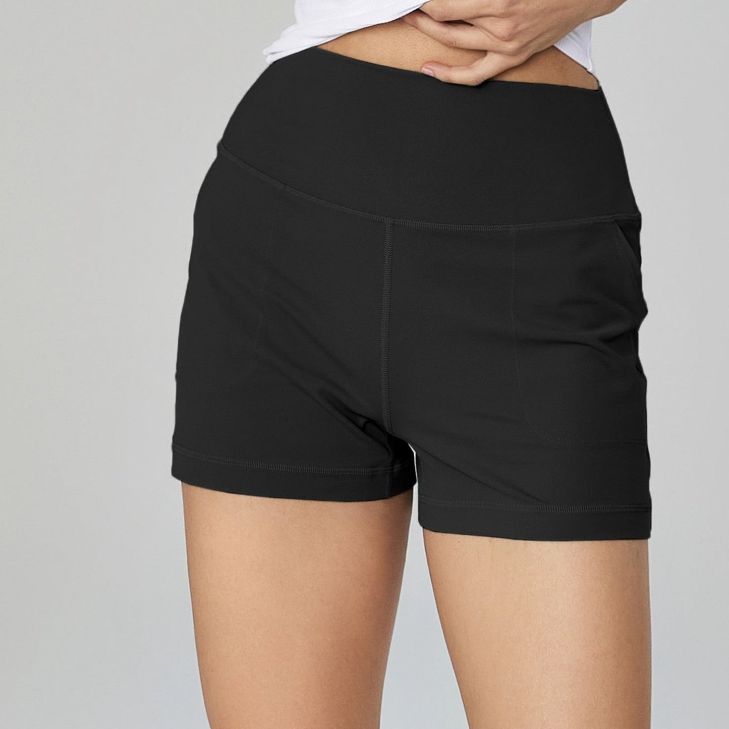 High Waist Shorts with Pockets